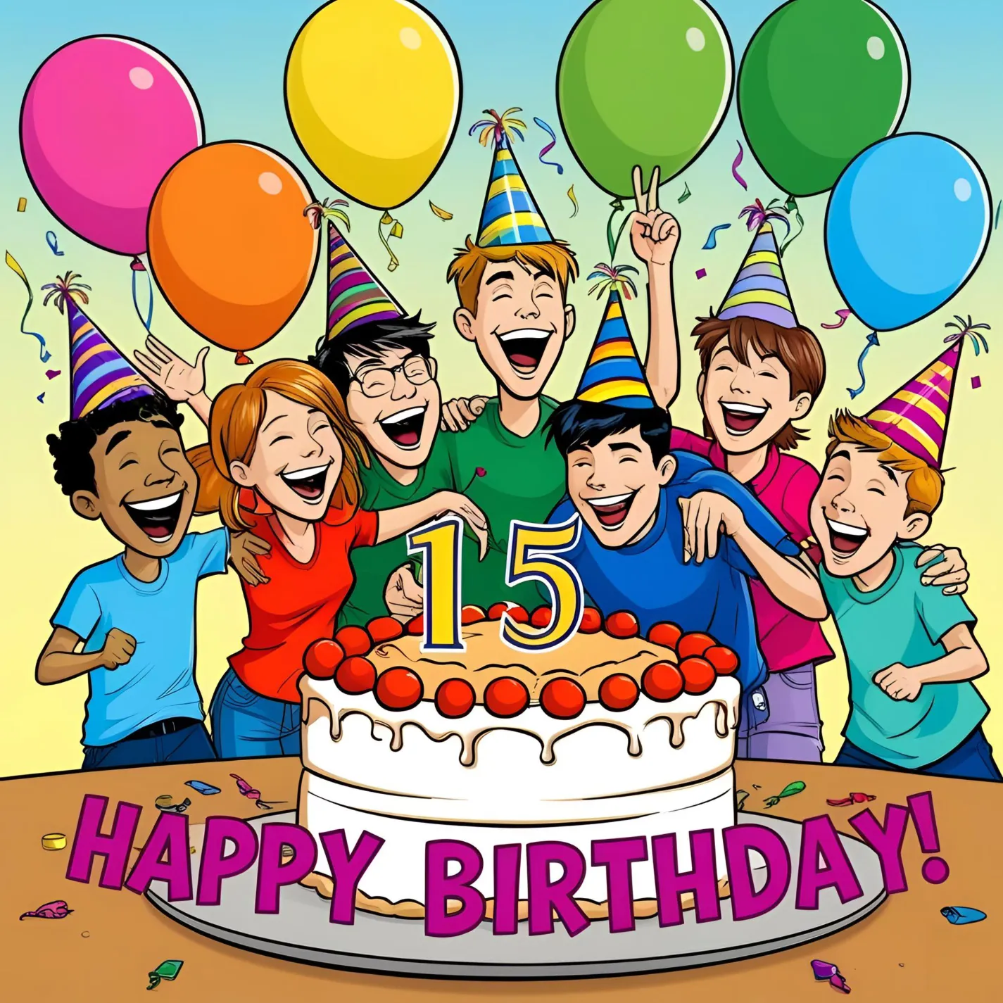 funny birthday wishes for 15 year-old boy