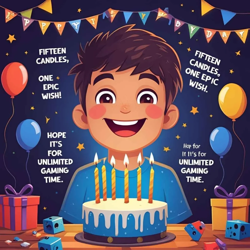  Funny Birthday Wishes for 15-Year-Old Boys