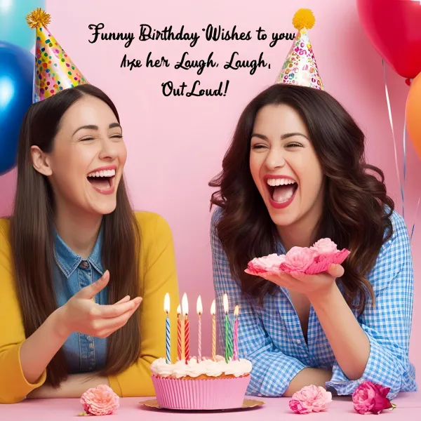 Funny Birthday Wishes to Make Her Laugh Out Loud