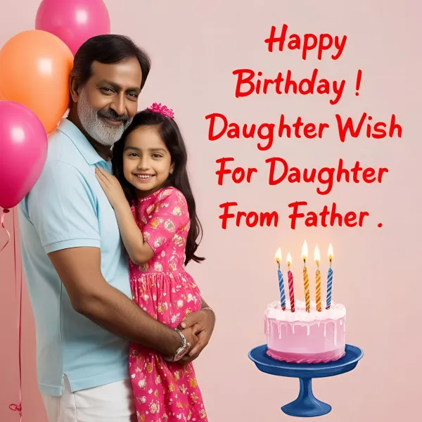 heart touching birthday wishes for daughter from father