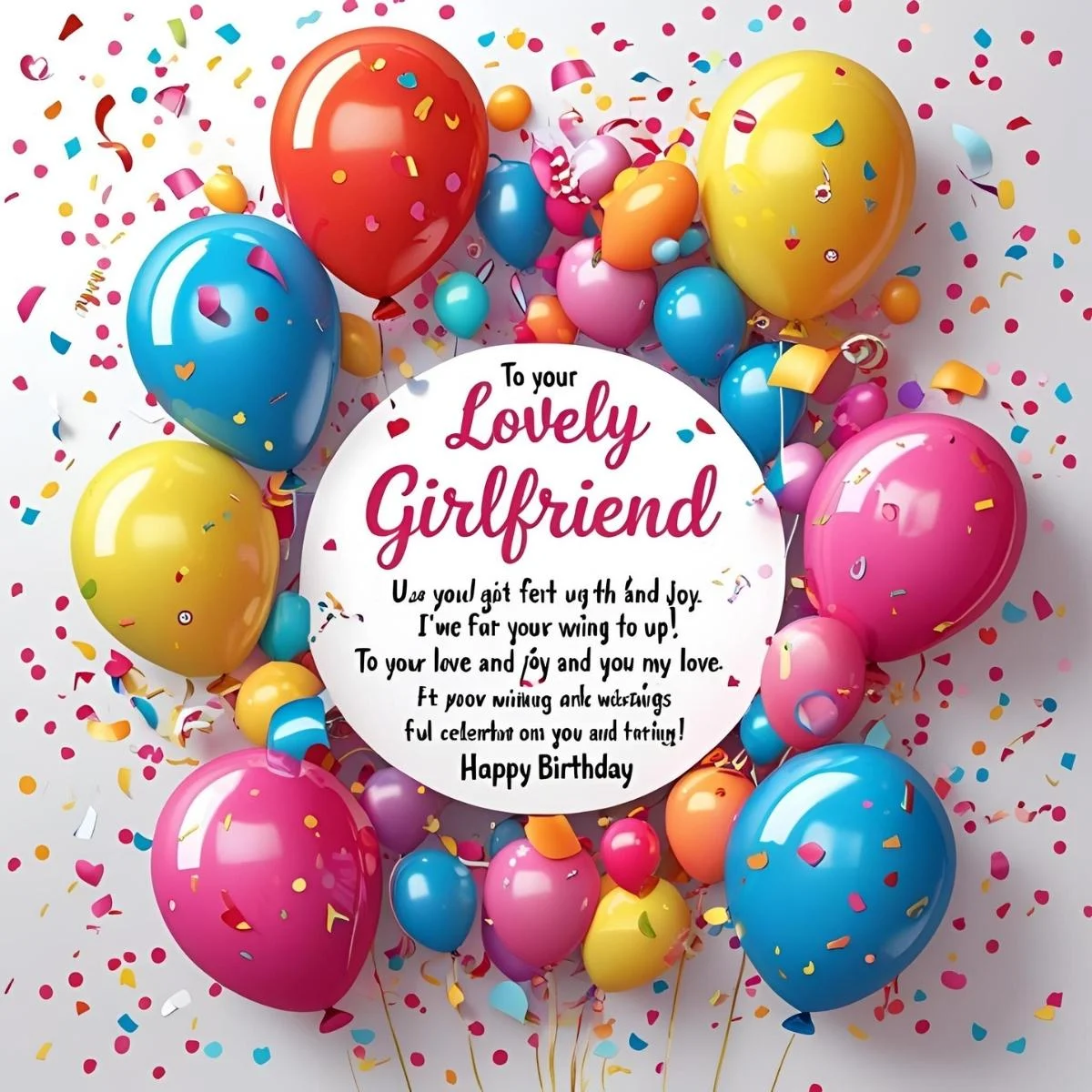 happy birthday message to girlfriend