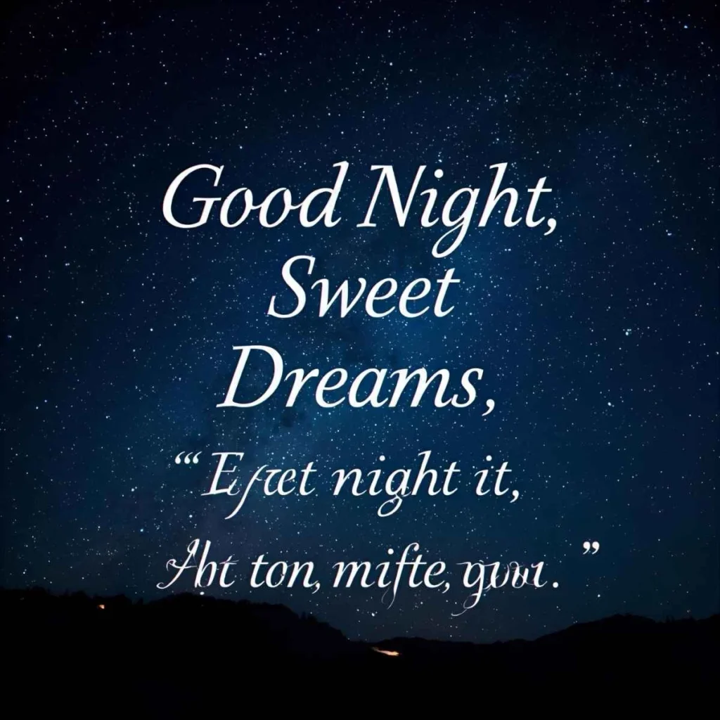 Good Night Sweet Dreams Wishes