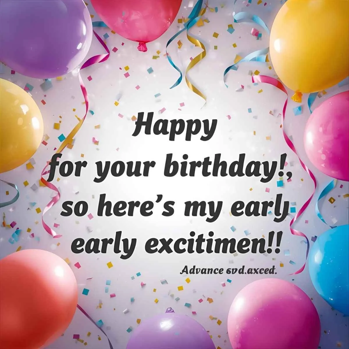 Advance Happy Birthday Quotes