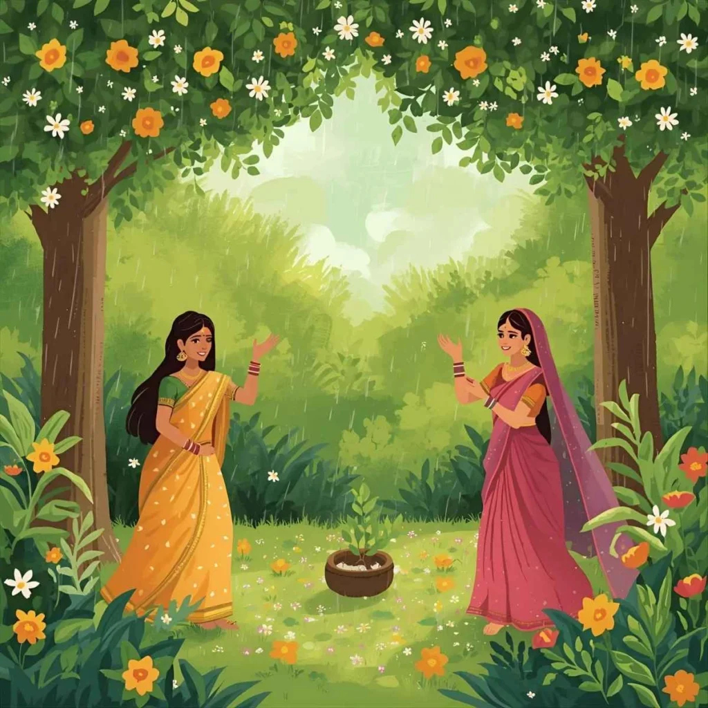 Happy Hariyali Teej Wishes 🌿